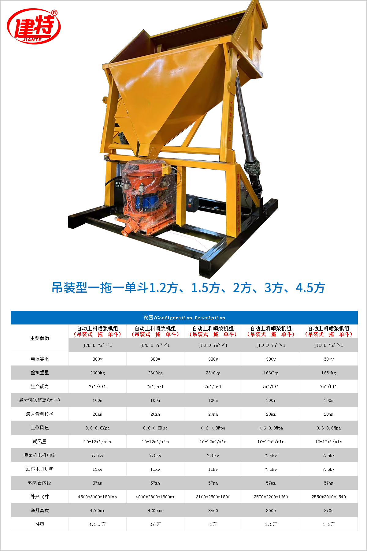 01-吊裝式一拖一單斗JPD-D 7m3×1（1.5方、2方、3方）